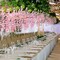Wisteria Hanging Flowers – Artificial Wisteria Garland for Home, Wedding Arch, Floral Party, Garden, Ceremony & Outdoor Decor (3.6ft, Pink, 36 Flowers)